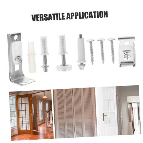 Kit de herrajes para puerta bifold 1 set con accesorios para puertas corredizas y pivote, fácil instalación y reemplazo miniatura 4