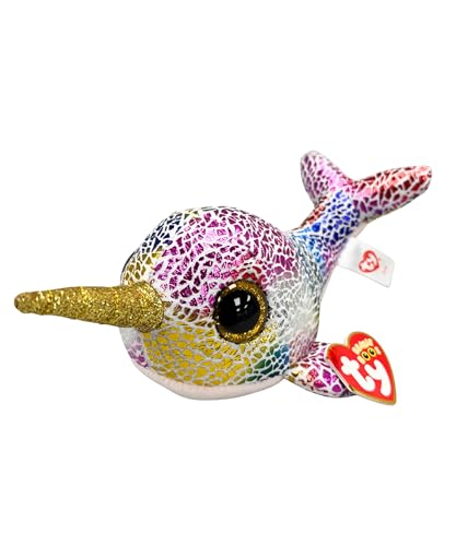Nova Narwhal Beanie Boo Ty peluche douce pour apaiser l'anxiété et rassurer votre enfant