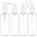 4 Pezz trasparente Bottiglie da Viaggio,100 ML Set Di Bottiglie Spray Da Viaggio,Approvato TSA Kit da aereo con bottiglie da viaggio