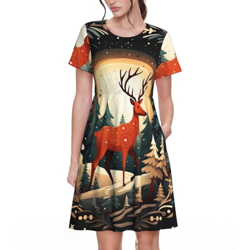 Robe d'été décontractée à manches courtes pour vos vacances et sorties de week-end