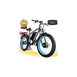 SMLRO Electric Dirt Bike, 5000W Peak 60V/52V 25AH Dual Motor Ebike for Adult, 40-50MPH E-Bicycle with 24'/26' Fat Tire All Terrain, Front Suspension & Hydraulic Disc Brake