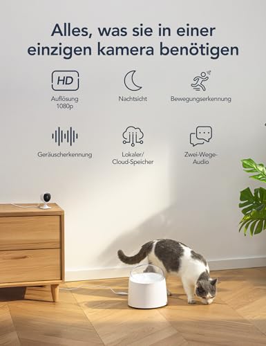 GNCC 2-Pack GC3 überwachungskamera Innen mit Nachtsicht, 1080P HD WLAN Indoor Kamera, Zwei-Wege-Audio, PIR Bewegungserkennung, mit Alexa & Google Home, 2.4Ghz WiFi, Cloud-Abonnement & SD Speicher