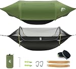Camping Hammock Tent with Mosquito Net & RainFly, 3 in 1 Waterproof Portable Sleeping Hammock Bug Backpacker Lightweight Outdoor Gear Swing for Hiking Travel Patio Expedition