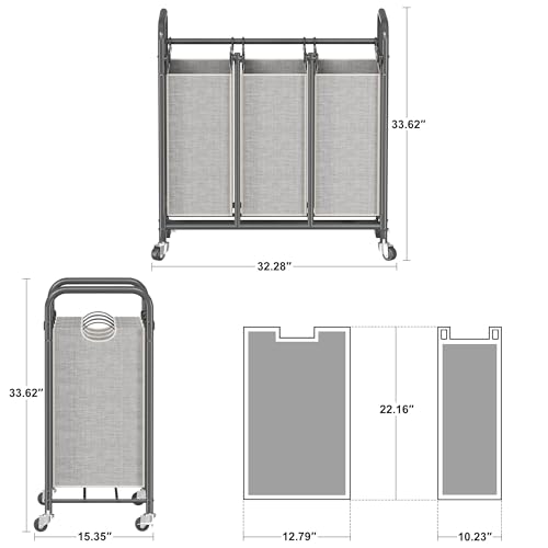 Cesta separadora de ropa Whitmor ideal para optimizar el cuarto de lavado 4