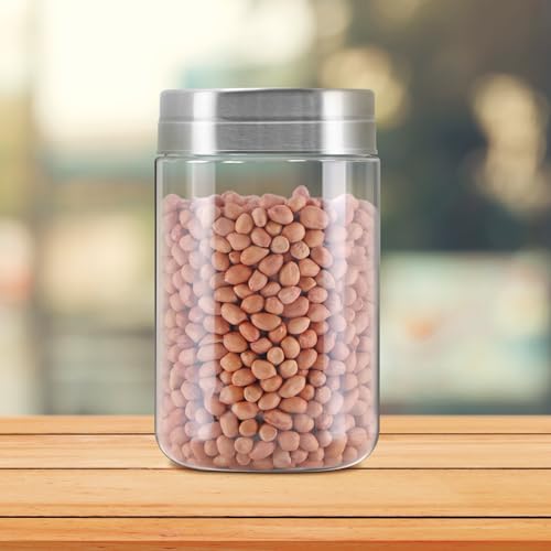 Image of MILTON Steel Seal 1500 Airtight Food Grade Modular Plastic Container | BPA Free, Stackable & Transparent | Wide Mouth with See-Through Lid | Ideal for Cereals, Pulses, Spices, Set of 2, 1500 ml each