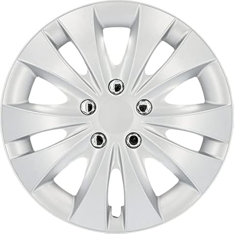 Kit de tapacubos Cartrend Storm con tuercas cromadas de 15 pulgadas, 4 piezas Cover