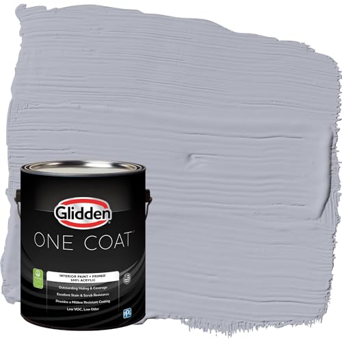 Glidden Interior Paint + Primer: Blue/Glistening Gray, One Coat, Semi-Gloss, 1-Gallon by Glidden - Used condition - US$32.46