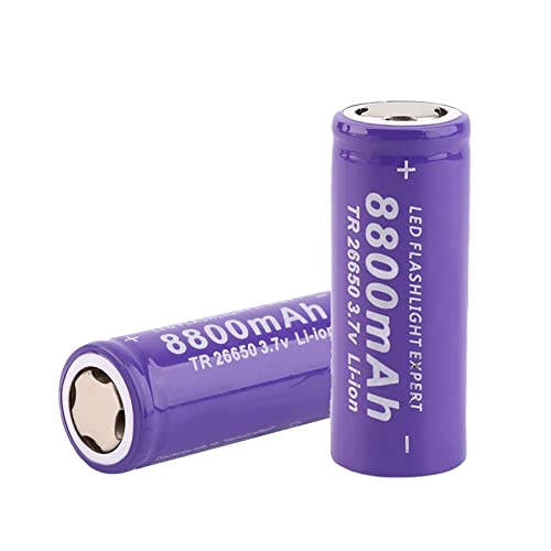 4 Piles Rechargeables 3.7V 3300mAh - Format Bouton - Pour Lampes Torches, Sonnettes, Télécommandes