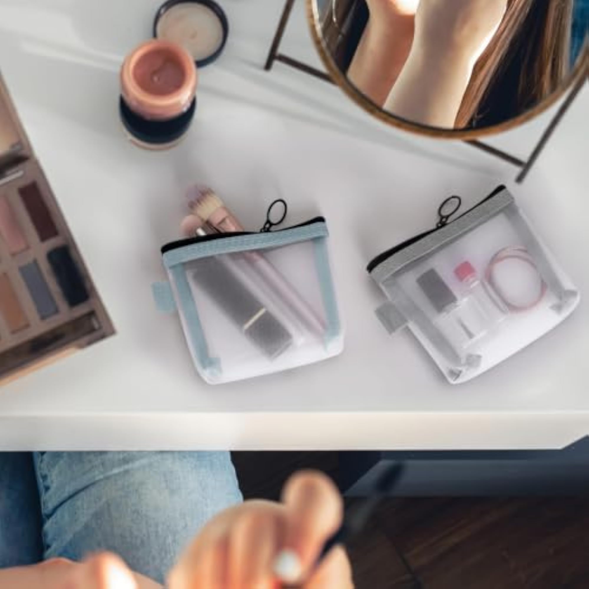 Small Mesh Makeup Pouch (3-Pack)