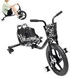 Triciclo negro, vehículo infantil, triciclo para niños pequeños al aire libre, diseño ajustable, 4 longitudes de marchas, capacidad de carga de 80 kg, pedales antideslizantes, para niños a partir de 6