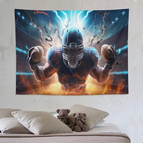 Tapisserie modèle de rugby PAZZK 150x200cm pour décoration de chambre