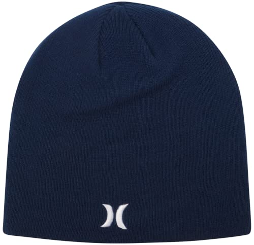 Image of Hurley Mens Beanie Icon Staples Lightweight Winter Hat | Lightweight Classic Loose Knit Fabric Delivers All-Day Warmth and Comfort for Casual Wear, Skiing or Snowboarding
