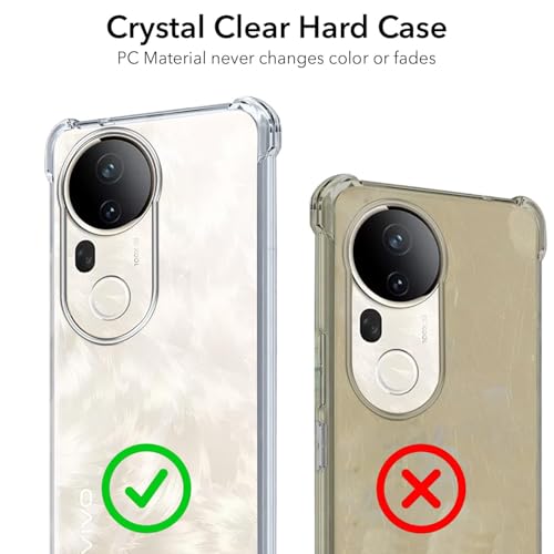 Image of Jkobi Shockproof Crystal-Clear Back Cover for Vivo T4 Ultra (Anti Yellow Case | Drop & Camera Protection | Hard Polycarbonate)