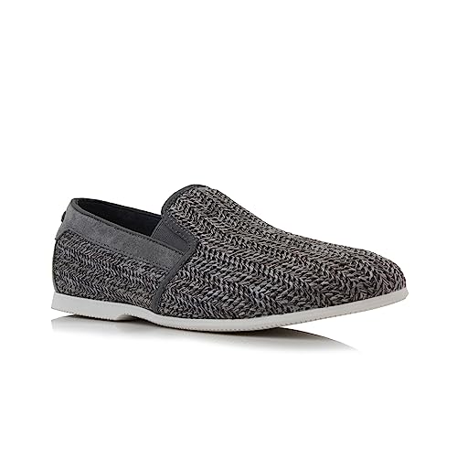 Image of Ferro Aldo Men's Slip-On Loafers | Woven Espadrille & Classic Styles | Casual & Formal Dress Shoes