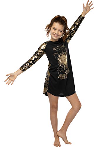 INTIMO Big Girls' Harry Potter Marauders Map Raglan Nightgown (10/12)3