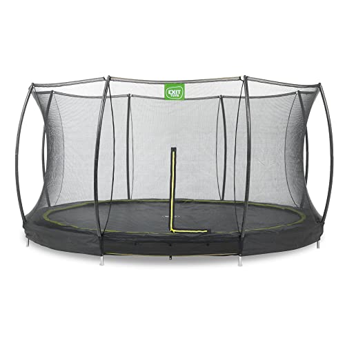 Trampoline enterré EXIT Silhouette ø427cm avec Filet de sécurité - Noir Cover
