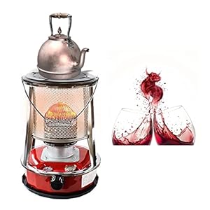 Draagbare Indoor / Outdoor Radiant Kerosine Heater, Niet Elektrische Camping Kachel Compact Lichtgewicht Brand, Rood 4.6L voor Camping Tent Ijsvissen Dek Gazebo Tuinverwarming