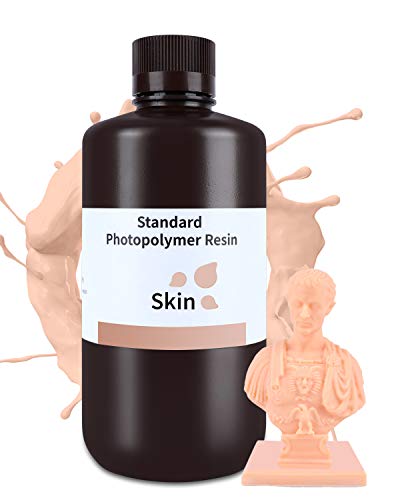 ELEGOO Resina 3D Piel 1KG, Resina Estándar UV 405nm Curado Rápido Resina Fotopolímero para Impresora 3D/ LCD/DLP