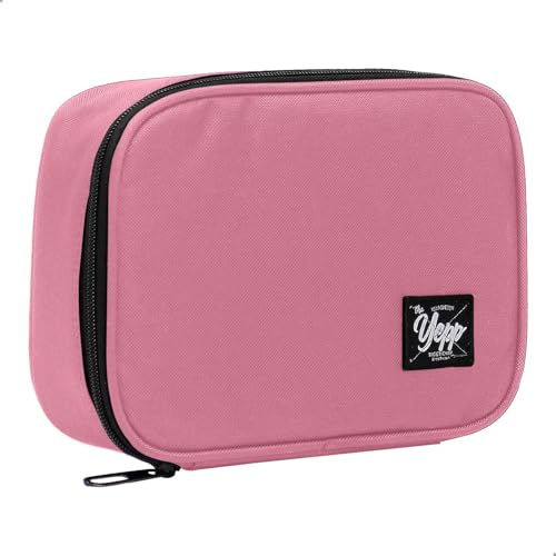 Estojo Box Escolar Grande Porta Lapis Nylon 100 Pens 22x16x6cm Laterais Estruturadas Forrado Yepp EST12041 (Rosa)