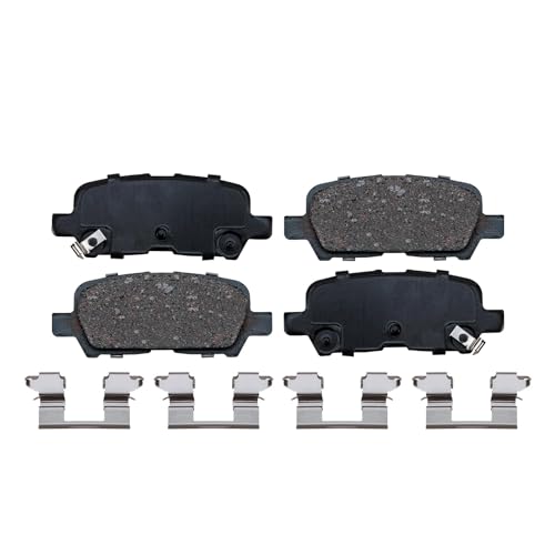 Image of Detroit Axle - Brake Pads for 2005-2008 Pontiac Grand Prix, 2005-2009 Buick LaCrosse Allure, Ceramic Brakes Pads w /Hardware 2006 2007 Front and Rear Replacement