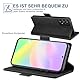 Giyer für Samsung Galaxy A53 5G Hülle mit Panzerglas Schutzfolie, Handyhülle Galaxy A53 5G Standfunktion Kartenfach Brieftasche Premium Leder Schutzhülle Case Cover Stoßfest Flip Case Schwarz