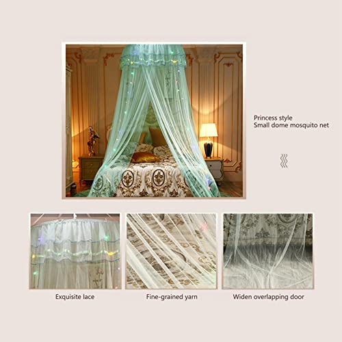Zzkhgo Mosquito Net For Bed, Princess Round Hoop Sheer Bed Canopy For All Kids Baby,Dome Mosquito Netting Bed Tent Twin Girls Canopy Bed Decor For Baby Crib,Kid Bed And Adult Beds (Green) #TOP2