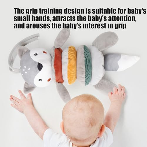 Générique Fox Shape Stroller Toy, Cartoon Stroller Activity, 11.02x4.72 inches Adorable Colorful Kids Hand Bell Puppet, Crib Accessory, Perfect for Babies Home and Travel Entertainment – Image 5