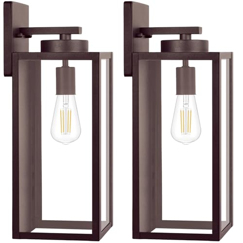 Image of BesLowe 15'' Large Outdoor Wall Lights, Porch Lights Oil-Rubbed Bronze