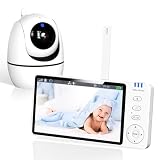 Ade vigilabebes con Camara, Monitor para bebés de vídeo de Pantalla Grande de...