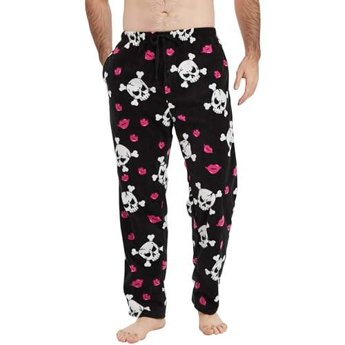 XMASCOMING Men Women Comfy Pajama Pants Fleece Sleep Bottoms Lounge Pants Plaid PJs