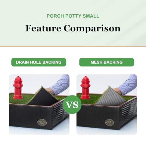 Image of Porch Potty Dog Potty Turf, Small 26x50x7, Without Sprinkler System | Reusable Artificial Grass Pad, Washable Mat with Mesh Backing, Fast Drainage Design, Quick-Drying Surface, Pet Potty Training