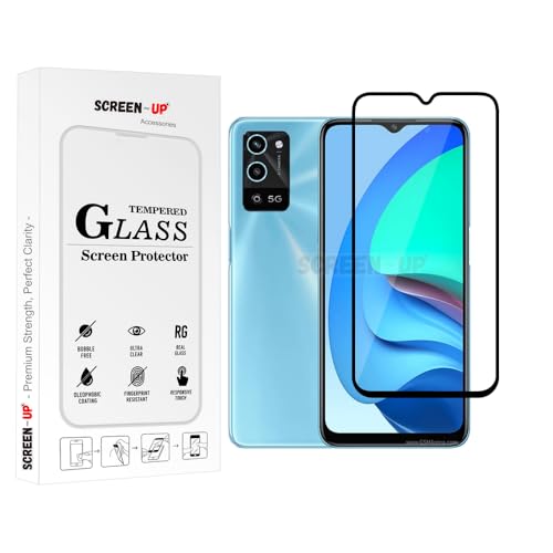 Image of ScreenUp Tempered Glass For Oppo A56 5G - Ultra Clear, 9H Scratch Resistant, Full Coverage, Easy Install Screen Protector