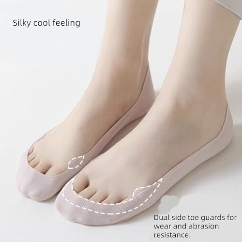 Women's Summer Socks 4 Pairs Non Slip Invisible Low-cut Seamless Ankle Socks Holiday Valentine's Day Gifts Comfortable Men4