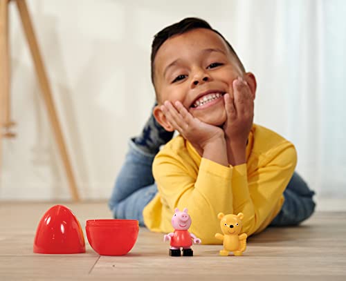 BIG-Bloxx Peppa Pig Funny Eggs – Complément des Ensembles de Jeu de la Gamme BIG-Bloxx – Trois Figurines avec « Peluches » emballées dans des œufs colorés pour Les Enfants à partir de 18 Mois