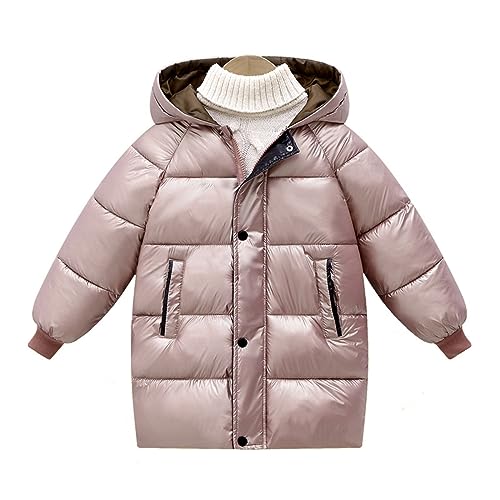 sfdgfhyf Boys Girl's Long Winter Coat Water 𝐑esistant Hooded Puffer Jacket Kids Lightweight Packable Down2