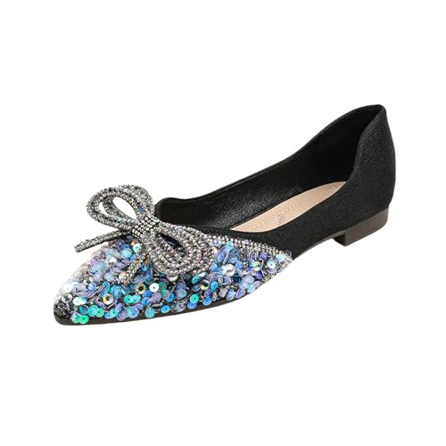 Chaussures de mariage plates et confortables : ballerines élégantes avec nœud pour femme