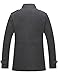 wantdo Men's Stylish Double Breasted Wool Blended Pea Coat with Belt Pure Grey M