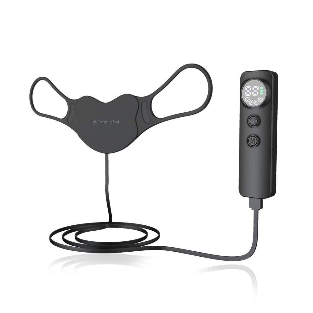 Dispositivo di Bellezza per Labbra Photon Maschera LED Terapia Luce Rossa Riduzione Rughe, Cura delle Labbra & Schiarimento del Colore - Ricarica USB, 4 Modalità, Infrarossi