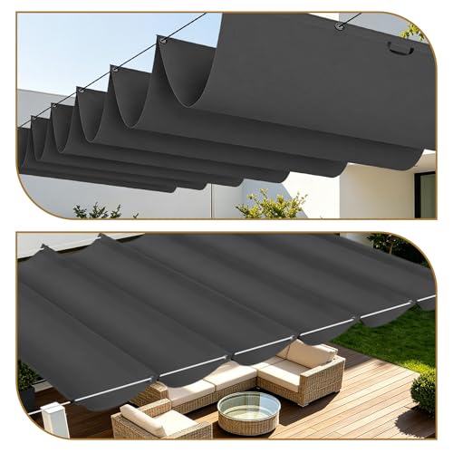 Toile ombrage rétractable contre la chaleur de terrasse 200x300 - 3