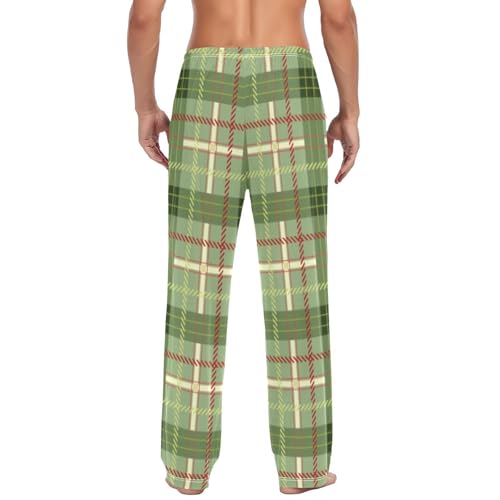 Mens Pajama Pants Men's Pajama Bottoms Cotton Mens Sleepwear Lounge Pants S-XXL Green Red Yellow Line Plaid3
