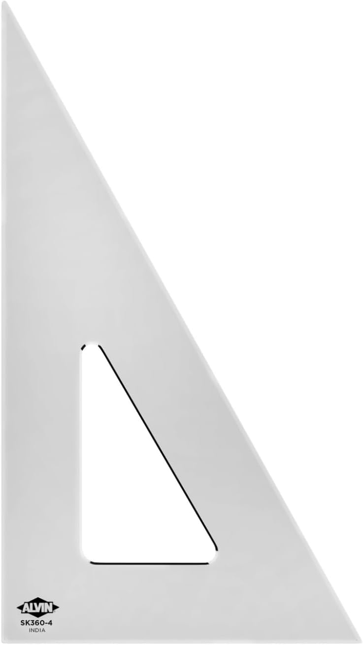 Amazon.com: ALVIN - Smoke-Tint Acrylic Triangle Ruler, Multipurpose ...