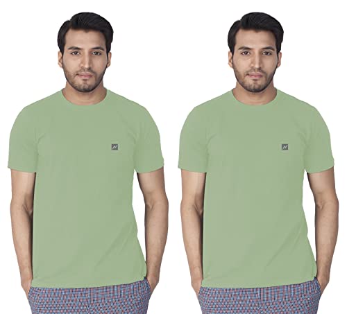 Image of Lux Nitro Men's Solid Modern Fit Round Neck T-Shirt Spray