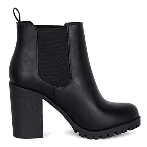 JADE Ankle Boot w/Lug Sole Elastic Gore and Chunky Heel4