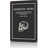 Vintage-Metallschild, Memento Mori Stoic, Zitat, Poster, 