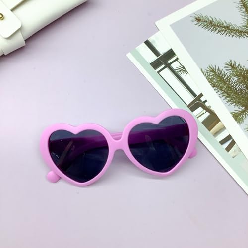Purple Pet Sunglasses Cute Pet Dog Sunglasses Cat Glasses Heart Sun Flower Glasses for Small Dogs Cat Accessories Photos Props Pets Party Decor?Apparel and Accessories?Dog Sunglasses