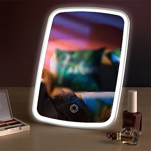 Miroir rechargeable et pliant avec éclairage pour bureau et maquillage - 5