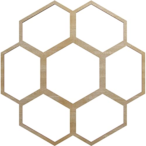 Image of Ekena Millwork 18 inchOD x 6 3 /8 inchID x 3 /8 inchT Florin Wood Fretwork Pierced Ceiling Medallion, Hickory