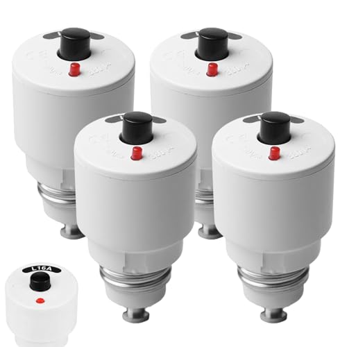 GOMETY Lot de 4 fusibles automatiques à vis 16 A - Filetage E27 - Capacité moyenne (caractéristique L) - Fusible pour ancienne distribution électrique -...