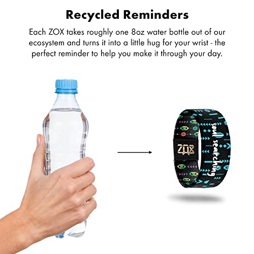 Zox Inspirational & Motivational Bracelet – Soul Searching - Uplifting Reversible Stretch Wristband With Positive Affirmations Made From Recycled Plastic – Encouragement Gifts For Men, Women & Kids - Medium #TOP1