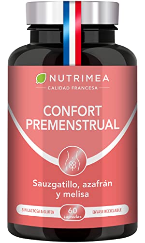 Confort Premenstrual - Sauzgatillo - Azafrán Saffr'inside™ - Melisa - Alivia dolores Menstruales - 60 cápsulas Nutrimea